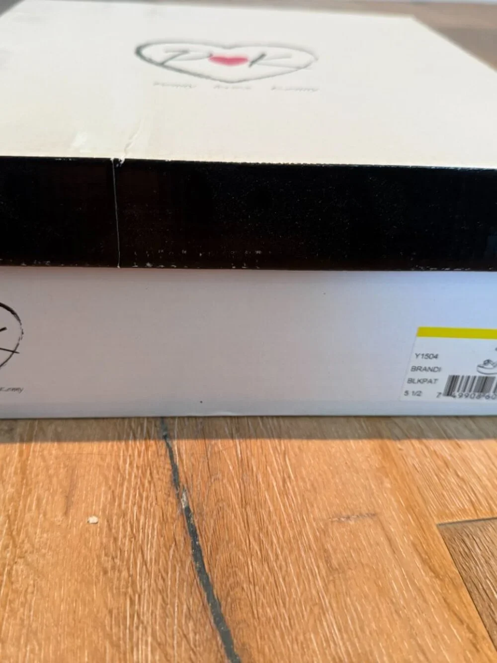 Penny Loves Kenny Black Patent Espadrille Wedges Sandals with Buckle With Box